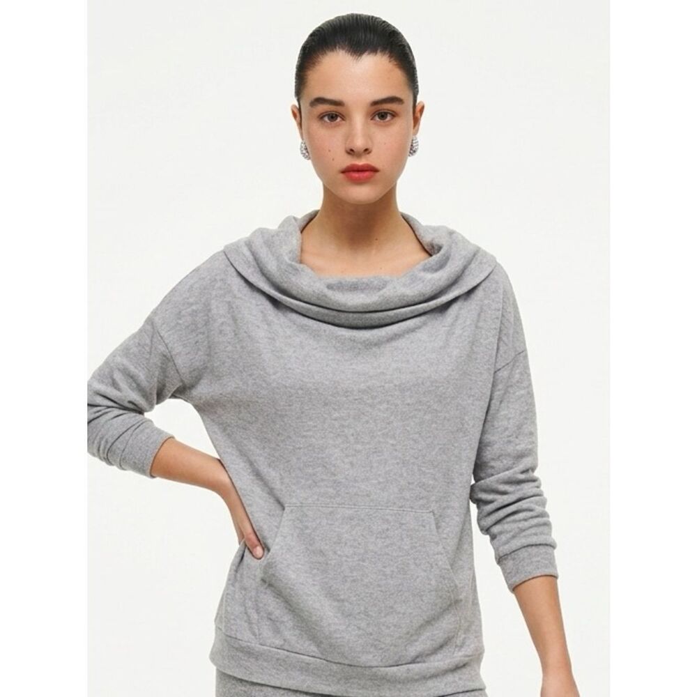 ANDREE BY UNIT | Gray Off the Shoulder Tunic Length Sweater Women’s Size Medium